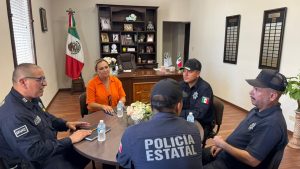 REUNIÓN DE LA PRESIDENTA MUNICIPAL CON SEGURIDAD PÚBLICA PARA GARANTIZAR TRANQUILIDAD Y BIENESTAR